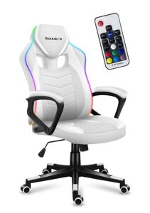 Комп'ютерне крісло HUZARO Force 2.5 RGB White тканина