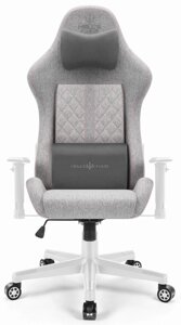 Комп'ютерне крісло Hell's Chair HC-1006 Grey-White тканина