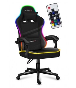 Комп'ютерне крісло Huzaro Force RGB Black тканина