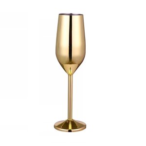 Бокал для шампанського 200 мл УЦІНКА золото з нержавіючої сталі