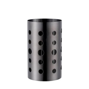 Підставка для столових приборів чорна Тор 15.5/10 см з нержавіючої сталі REMY-DECOR підставка тримач для веделок та