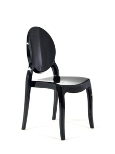 Стілець Victoria Ghost ELIZABETH chairs чорного кольору. Полімерні стільці для будинку, кафе в Україні оптом