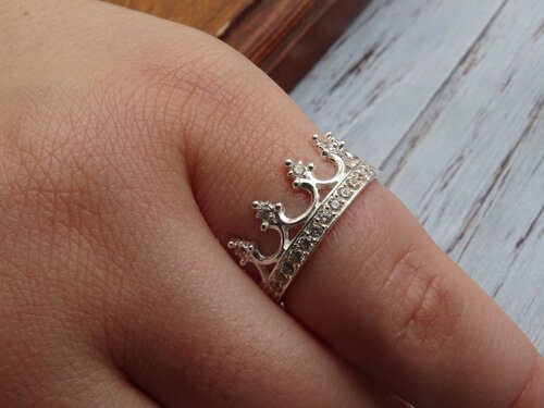 Серебряные кольца Корона✴️ Купить кольцо с короной из серебра й пробы❤️ ювелирный магазин Злато