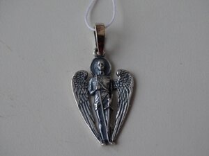 Срібний підвіс "Ангел" з золотою вставкою