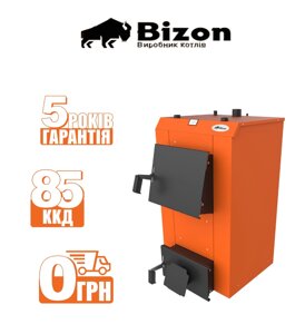 Твердопаливний котел (24 кВт, 5 мм сталь, термообшивка) Бізон Економ 24 (до 240 м2)