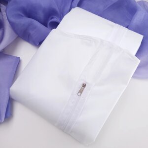 Чохол для зберігання костюмів та одягу на блискавці тканинний білий, 60х130 см