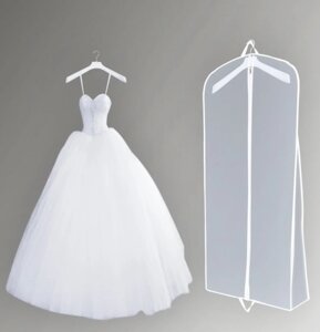Чохол для одягу, весільних суконь з клином на блискавці прозорий, 60*170*20 см