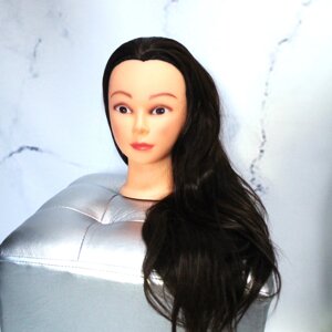 Манекен голова жіноча для зачісок перукарських з довгим волоссям
