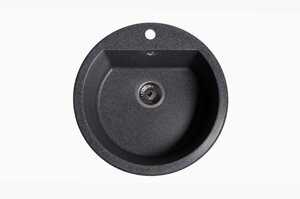 Гранітна кухонна мийка SOLID Round Чорний (доступна у 8 різних варіантах кольору)