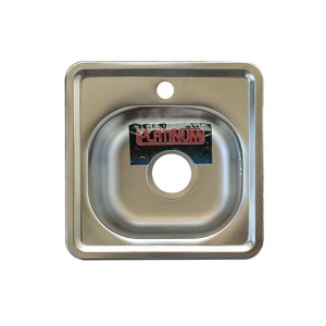 Врізна кухонна мийка з неіржавкої сталі Platinum 3838 Сатин 0.6