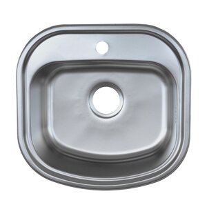Врізна кухонна мийка з неіржавкої сталі Platinum 4947 Сатин 0.8