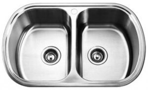 Врізна кухонна мийка з неіржавкої сталі Platinum 7749 D Сатин 0.8
