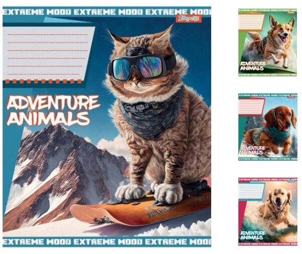 А5/18 кл. 1В Adventure animals, зошит учнів. 25 шт. в уп. // від компанії Pavlusha Toys - фото 1