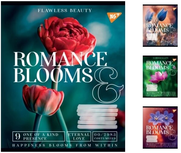 А5/24 кл. YES Romance blooms, зошит учнів. 20 шт. в уп. // від компанії Pavlusha Toys - фото 1