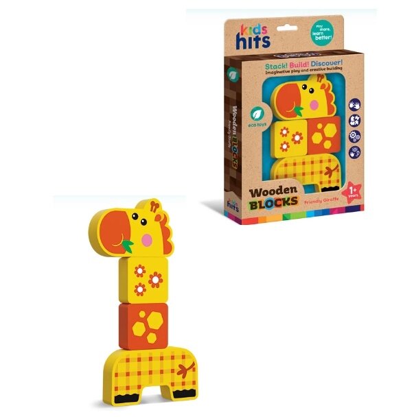 Дерев'яна іграшка Kids hits жирафа 4 деталі кор. 18,5*27,9*3 см /40/ від компанії Pavlusha Toys - фото 1