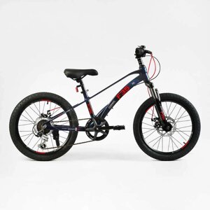 Дитячий спортивний велосипед 20" дюймів Corso «F35» магнієва рама, Shimano Revoshift 7 швидкостей, зібраний на 75%1/