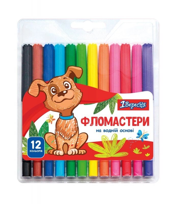 Фломастери 1Вересня 12 кольорів  "Zoo Land" від компанії Pavlusha Toys - фото 1