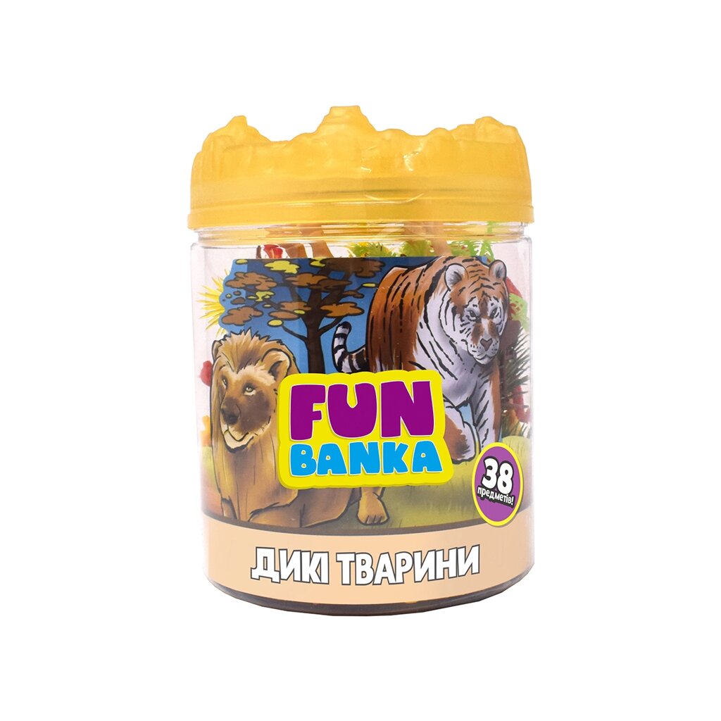 Ігровий міні-набір FUN BANKA – ДИКІ ТВАРИНИ від компанії Pavlusha Toys - фото 1