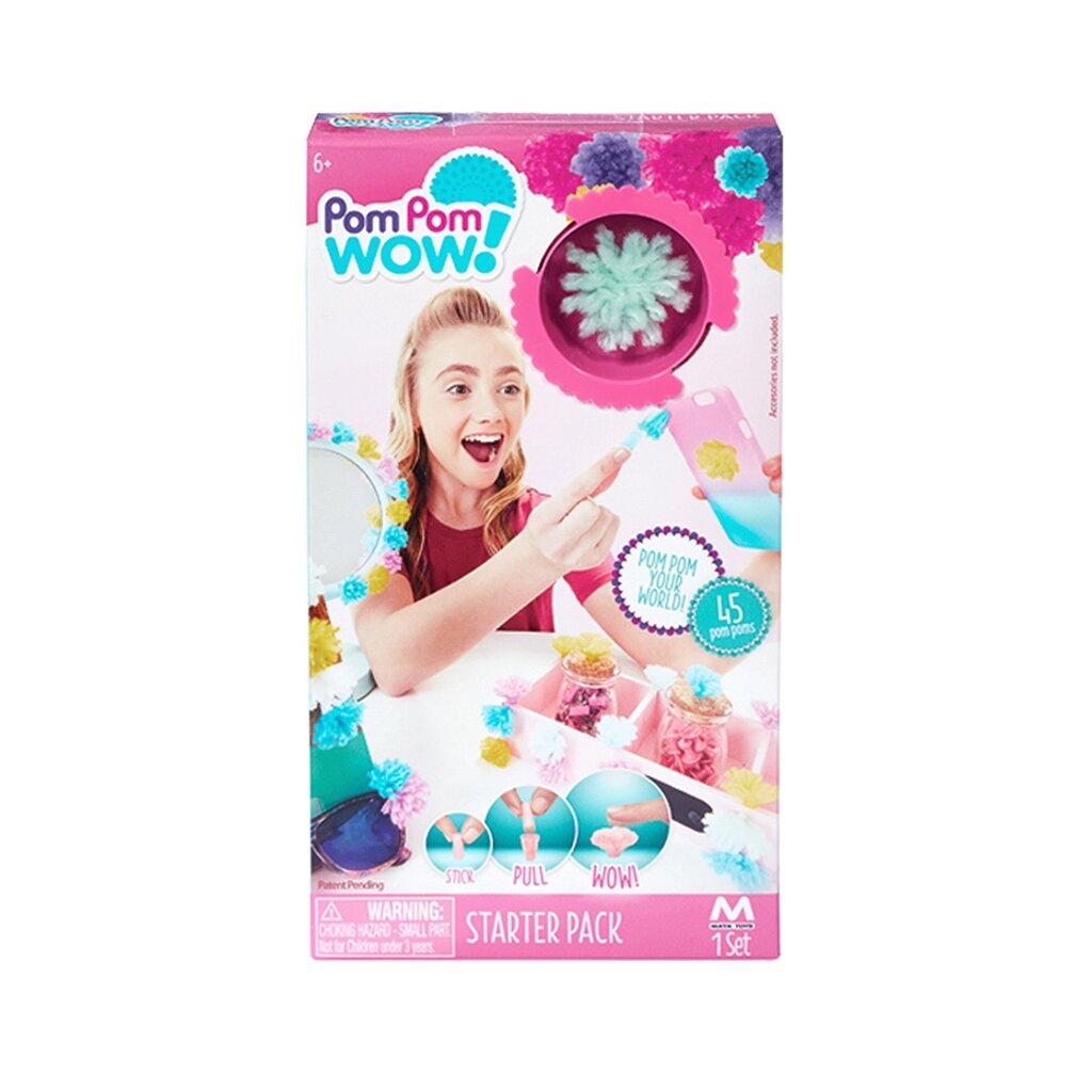 Ігровий набір Pom Pom Wow! - МОДНИЦЯ (45 помпонів, 7 кольорів) від компанії Pavlusha Toys - фото 1