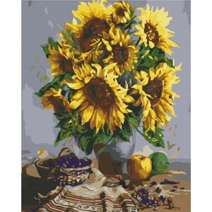 Картина за номерами: Натюрморт з букетом соняшників 40*50
