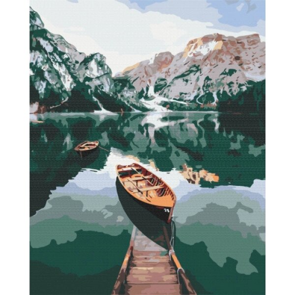 Картина за номерами: Човен на дзеркальному озері 40*50 від компанії Pavlusha Toys - фото 1