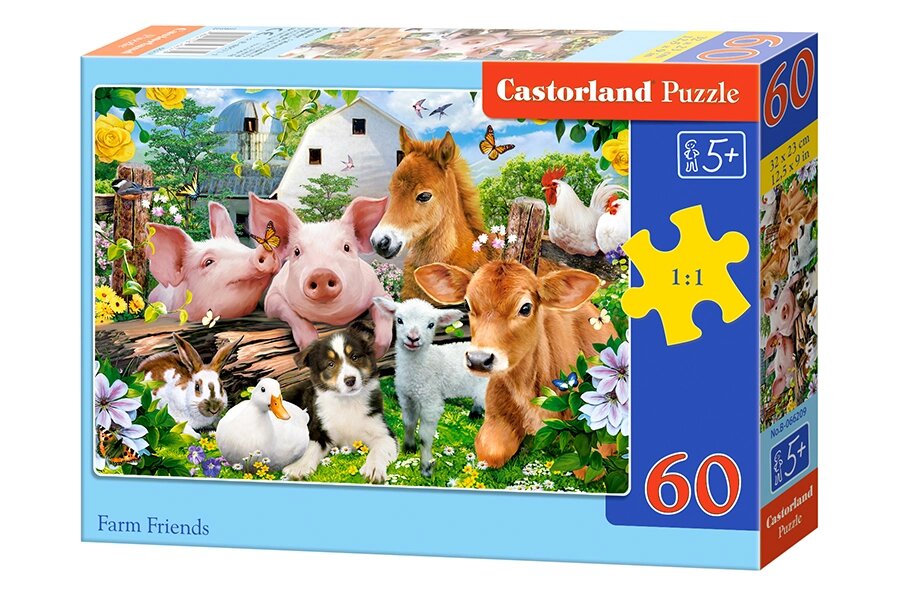 Кастор пазли Castorland 60 "Друзі з ферми" 32*32 /40/ від компанії Pavlusha Toys - фото 1