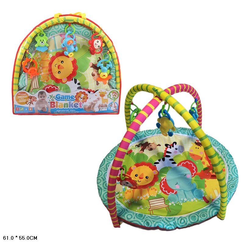 Килимок для малюків з брязкальцями на дузі, сумка 61*55см /18/ від компанії Pavlusha Toys - фото 1