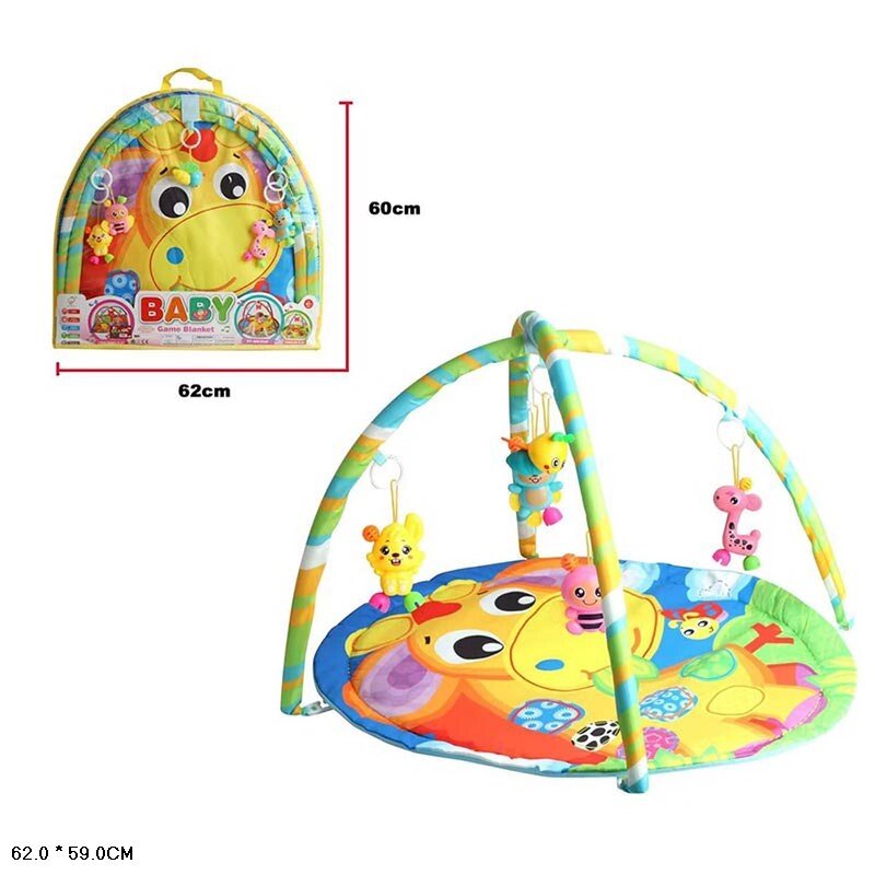 Килимок для малюків з брязкальцями на дузі, сумка 62*59см /36-2/ від компанії Pavlusha Toys - фото 1