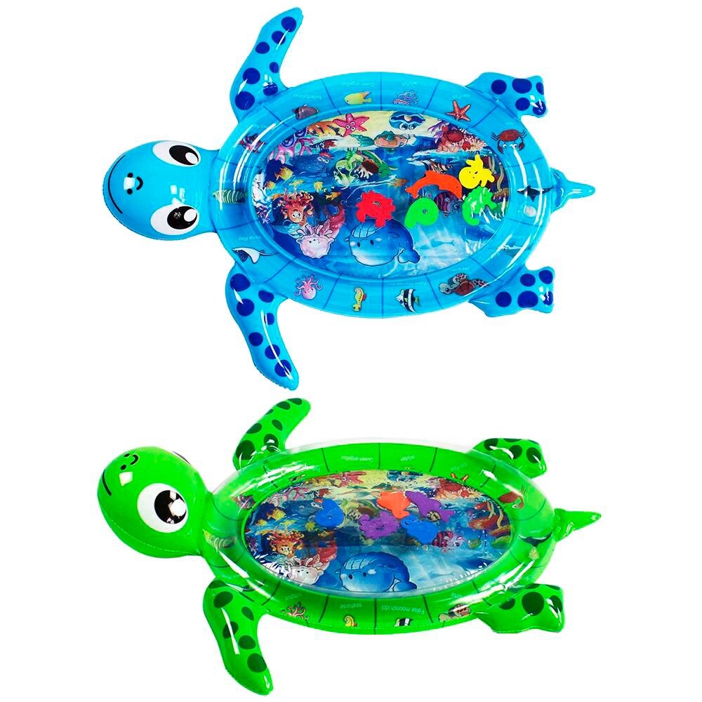 Килимок для немовляти надувний, водяний, черепаха, 100-84-8см, 2 кольорі, в п/е, 16-20-2см /60/ від компанії Pavlusha Toys - фото 1