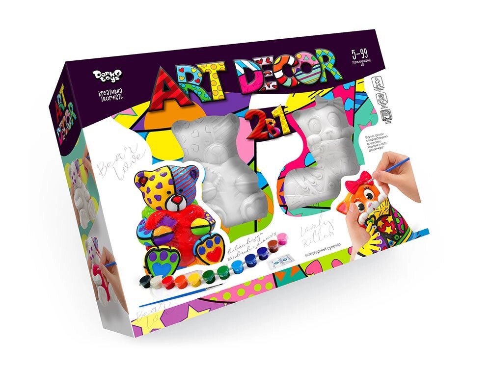 Креативна творчість "ART DECOR" 2в1 укр (5) Danko Toys від компанії Pavlusha Toys - фото 1