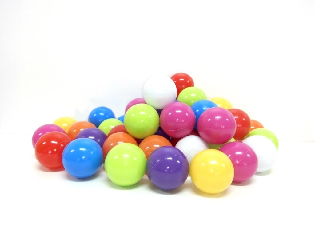 Кульки м'які 60шт, d60мм, КВ /6/ від компанії Pavlusha Toys - фото 1