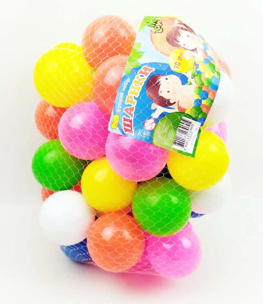 Кульки средні 70мм м'які  50 шт у сумці. МЗ. /6/ від компанії Pavlusha Toys - фото 1