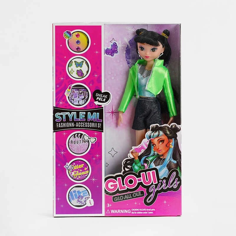 Лялька-модниця “Glo-ui girls” аксесуари, зріст 29 см, в кор. 20* 4.5*30 см /96-2/ від компанії Pavlusha Toys - фото 1