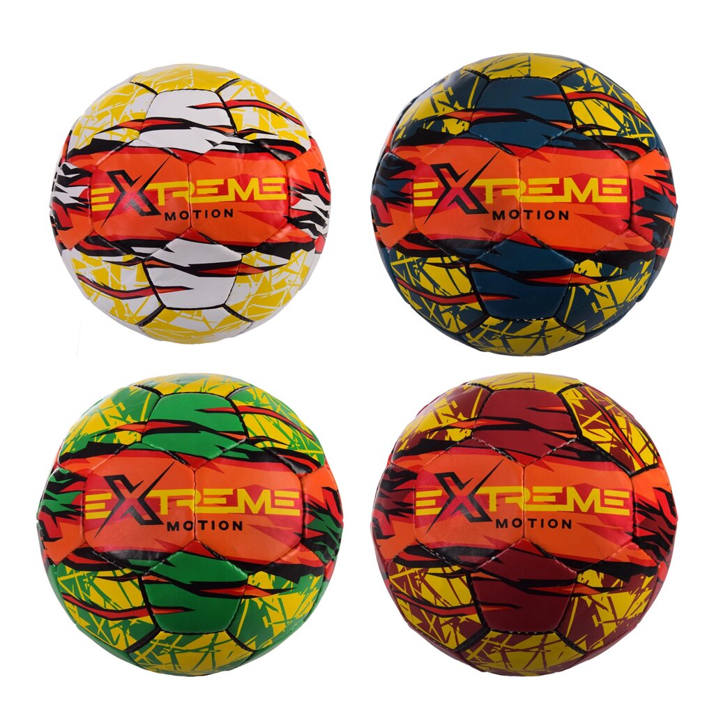 М'яч футбольний Extreme Motion №5, PAK PU,410 гр, руч. зшивка, камера PU, MIX 4 кольори, Пакистан /20/ від компанії Pavlusha Toys - фото 1
