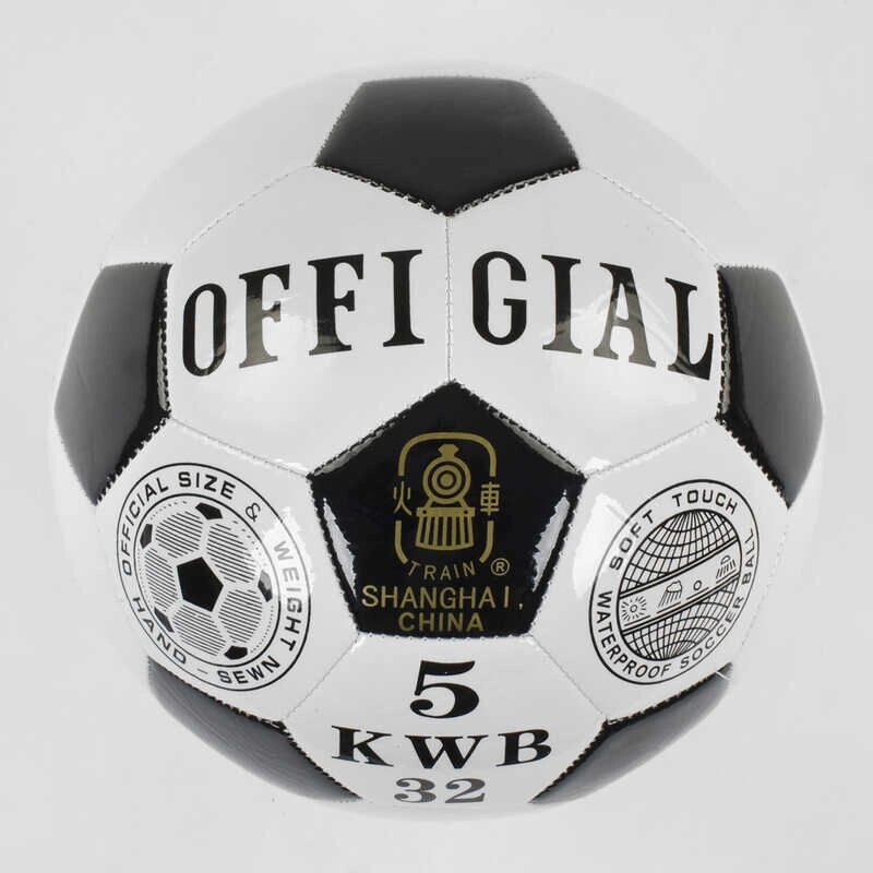 М'яч Футбольний №5 1 вид, матеріал м'який PVC, 300-320 грам, гумовий балон /60/ від компанії Pavlusha Toys - фото 1