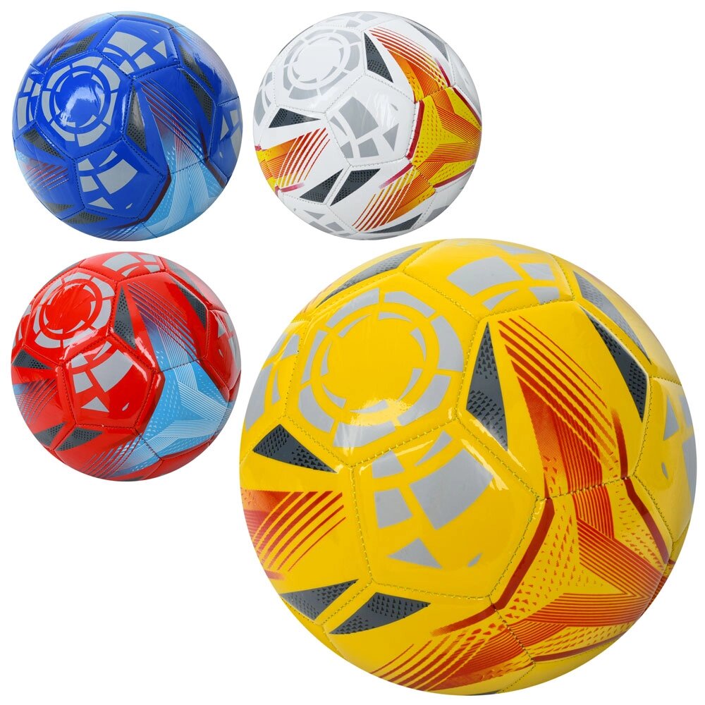 М'яч футбольний розмір 5, ПВХ, 300-320г, 4кольори, пакет, в сітці /30/ від компанії Pavlusha Toys - фото 1