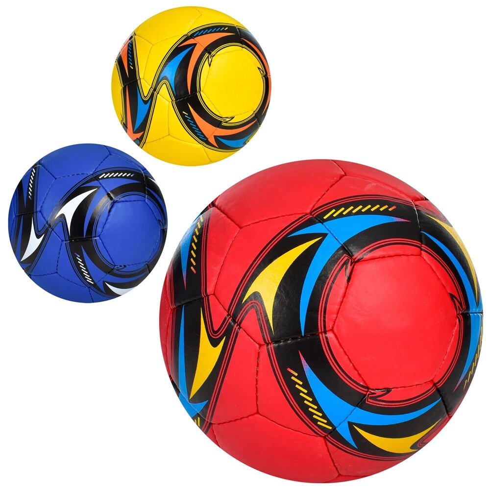 М'яч футбольний розмір5, ПУ1,4мм,4шари, ручн. робота,32панелі,400-420г,3 кольори,п/е /30/ від компанії Pavlusha Toys - фото 1