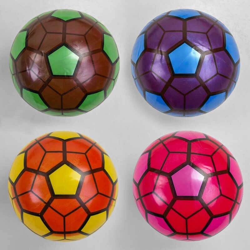 М'яч гумовий 4 кольори, розмір 9", вага 60 грамів /500/ від компанії Pavlusha Toys - фото 1