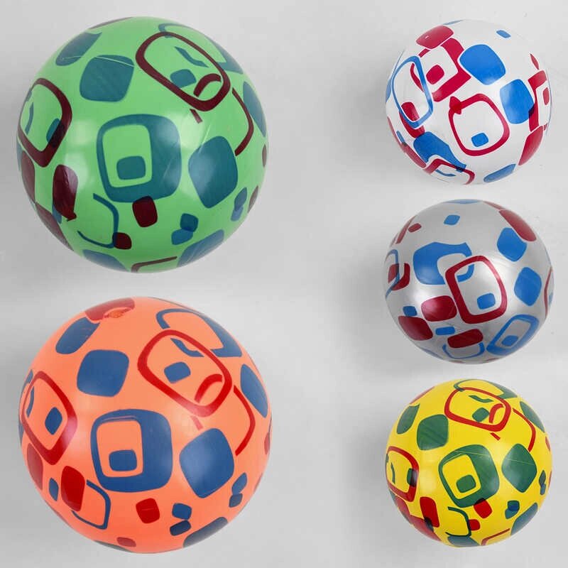 М'яч гумовий 5 кольорів, розмір 9", вага 60 грамів /500/ від компанії Pavlusha Toys - фото 1