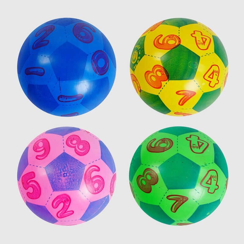 М`яч гумовий мікс видів, розмір 6``, вага 60 грамм /500/ від компанії Pavlusha Toys - фото 1
