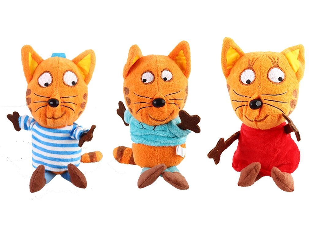 М'яка іграшка ТРИ КОТИ 38см // від компанії Pavlusha Toys - фото 1