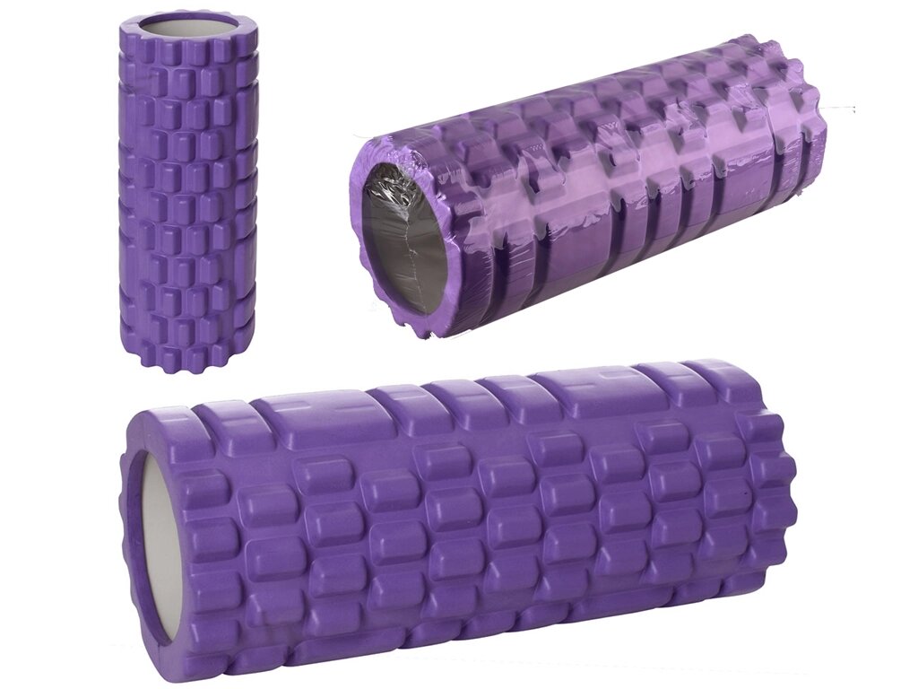 Масажер рулон для йоги, ЕVA, розмір33-14см,фіолетовий, кул,14-33-14см /10/ від компанії Pavlusha Toys - фото 1