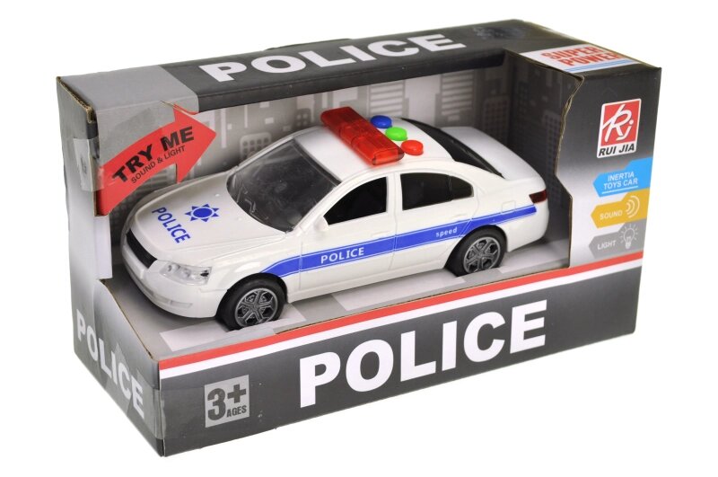 Машина "Поліція" інерційна, озвучена, зі світлом, в кор., 10,5*19,5*8,5см /96/ від компанії Pavlusha Toys - фото 1