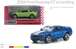 Модель легкова FORD MUSTANG GT (2006) 5 KT5091WF with printing метал. інерц. відкр. дв. 4кол. кор. 96/