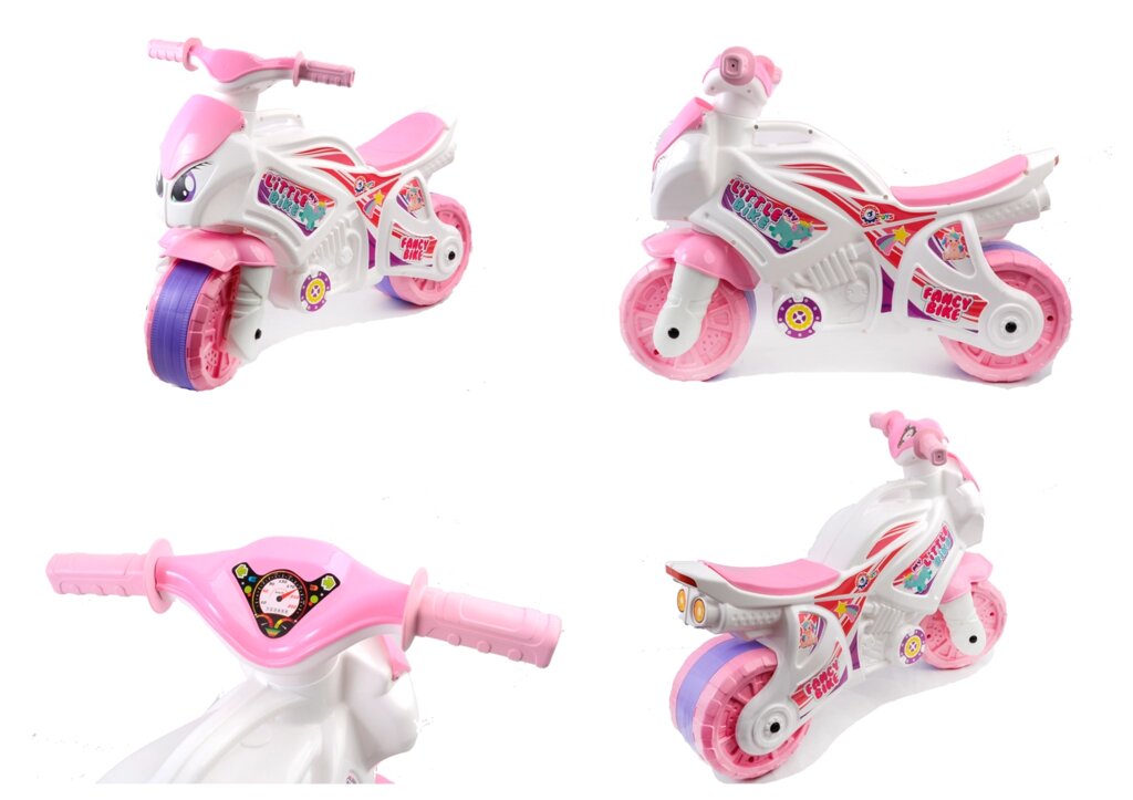 Мотоцикл бело-розовый для девочек Технок /2/ ##от компании## Pavlusha Toys - ##фото## 1