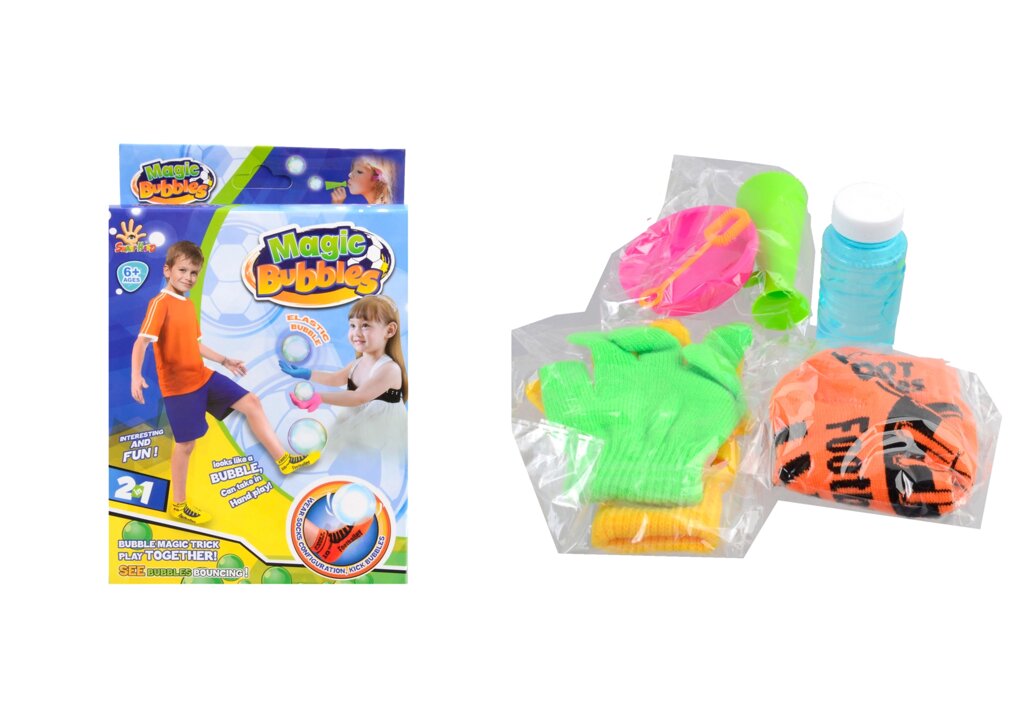 Набір для гри з мильними бульбашаки (футбол+рукавички 2в1) 25,5*17*5,5см. /96/ від компанії Pavlusha Toys - фото 1