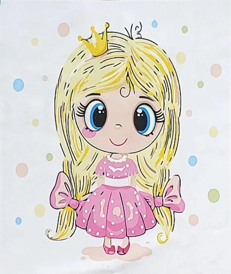 Набір для розпису по номерах Маленька принцеса Strateg розміром 30х30 см (ES213) від компанії Pavlusha Toys - фото 1