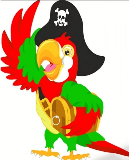 Набір для розпису по номерах Папуга-пірат Strateg розміром 30х30 см (ES125) від компанії Pavlusha Toys - фото 1