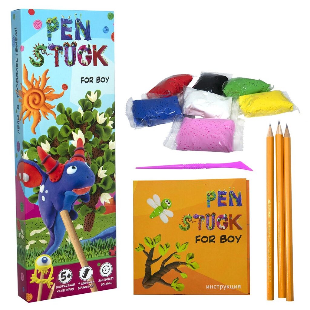 Набір для творчості "Pen Stuck for boy" (рос) в кор. 26*9*2,6см Стратег // від компанії Pavlusha Toys - фото 1