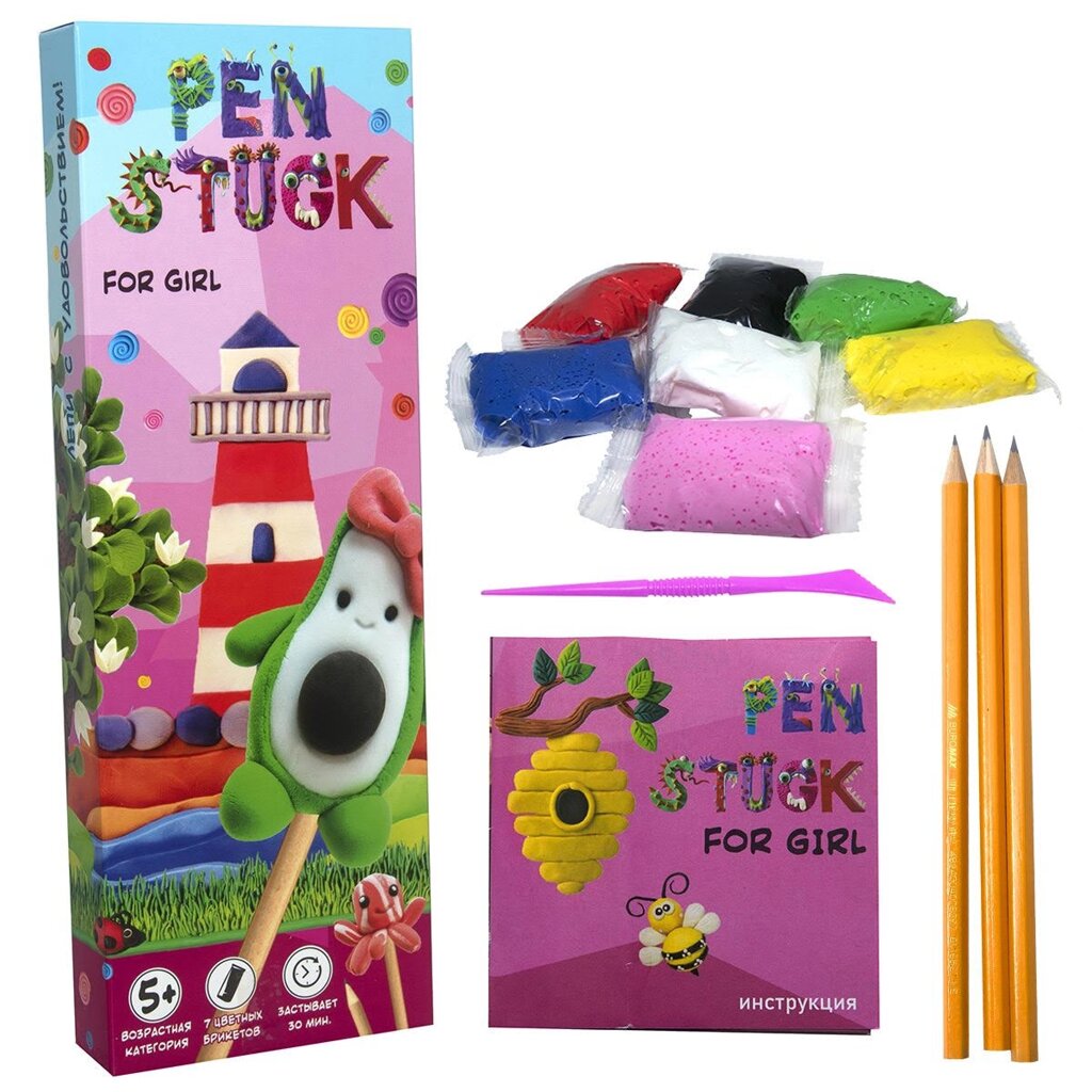 Набір для творчості "Pen Stuck for girl" (рос) в кор. 26*9*2,6см Стратег // від компанії Pavlusha Toys - фото 1